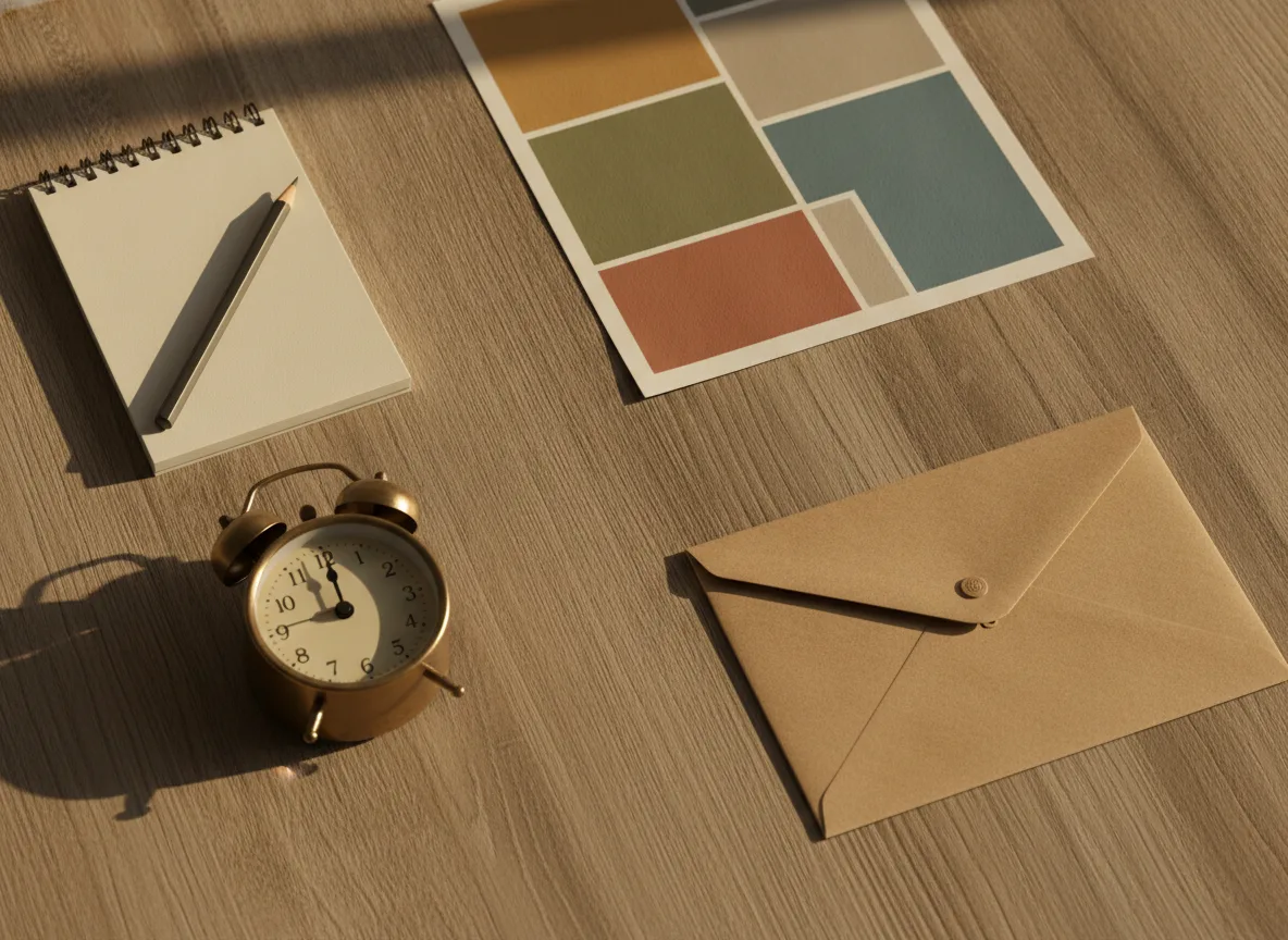 Four desk objects representing the components of an agency fee
