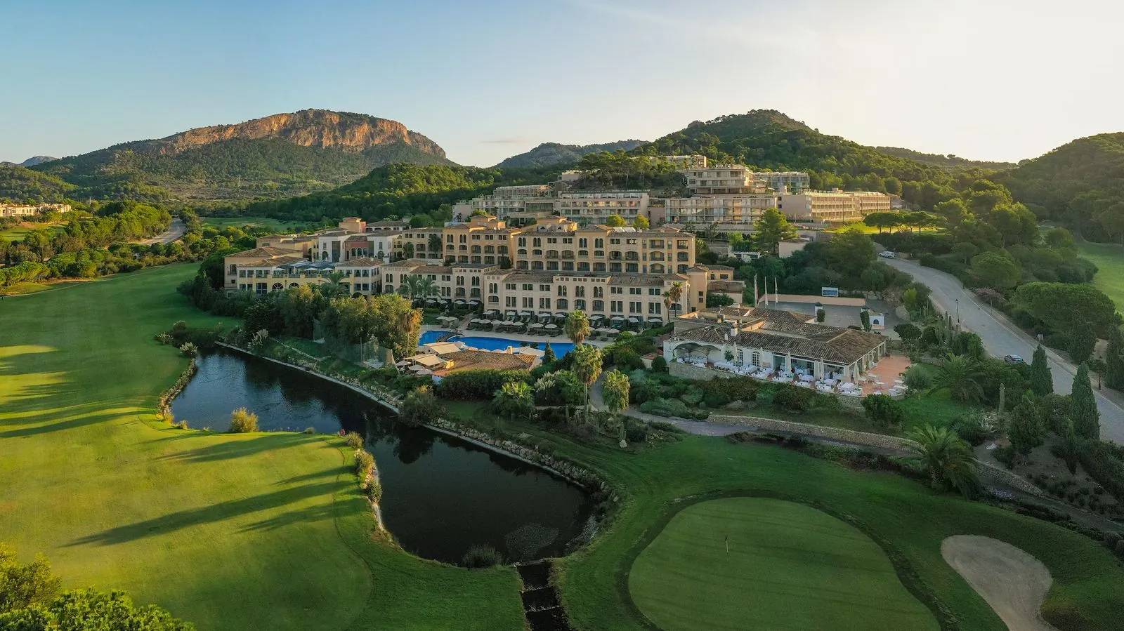 Aerial view of the golf course at Camp de Mar