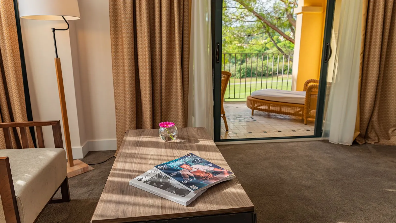 Suite bedroom at Camp de Mar