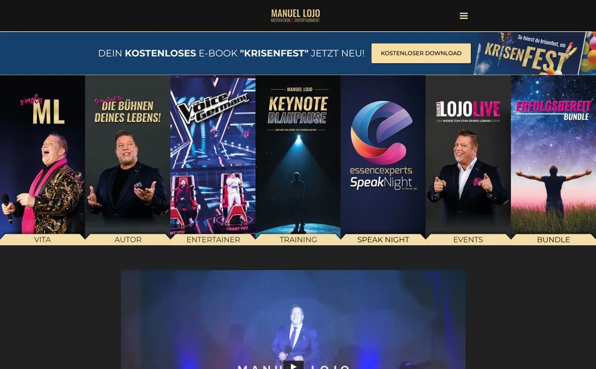 Manuel Lojo entertainment website