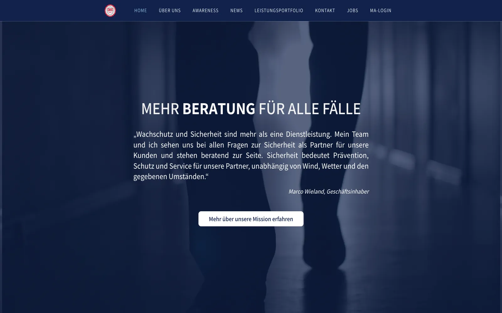 Wachschutz Berlin security services website